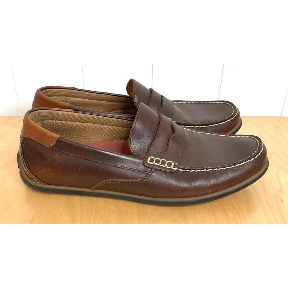 Florsheim Motor Moc Toe Penny Driver Men's Driving 100% Leather Loafer Size‎ 9.5